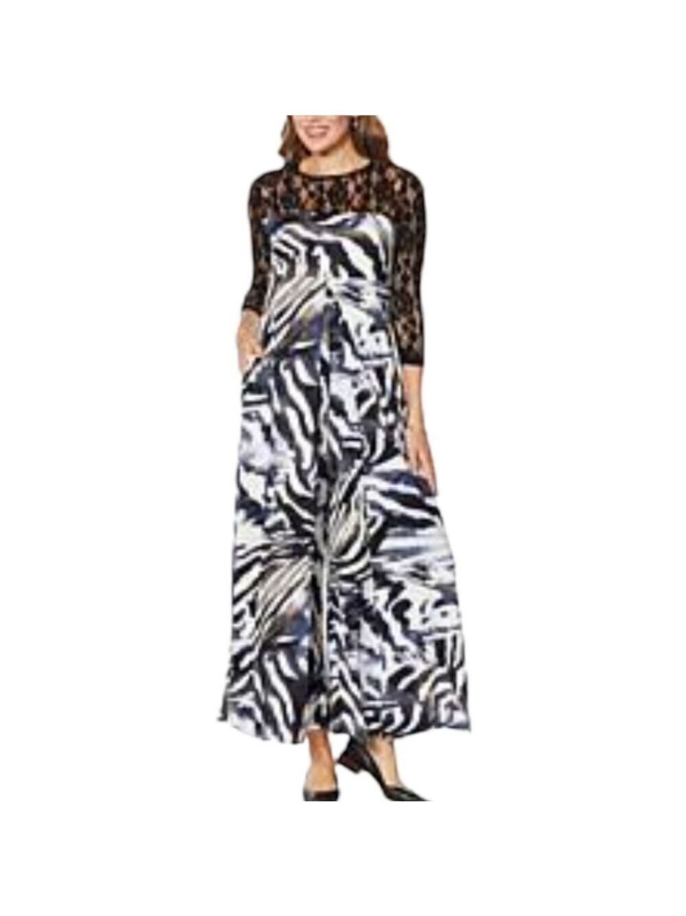Coldesina Clara Jumpsuit Black Lace And Bold Animal Print